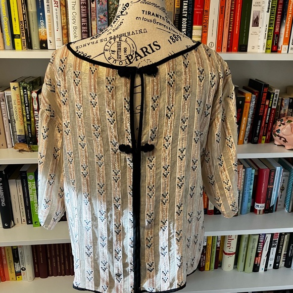 Anthropologie Moulinette Soeurs Velvet Art Deco silk blend top - Picture 5 of 5